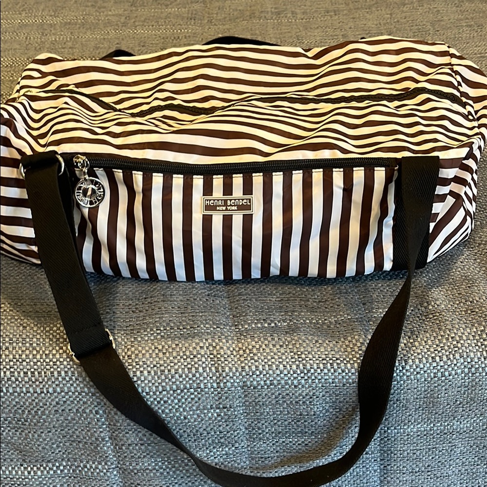 Henri Bendel Striped Duffel Bag